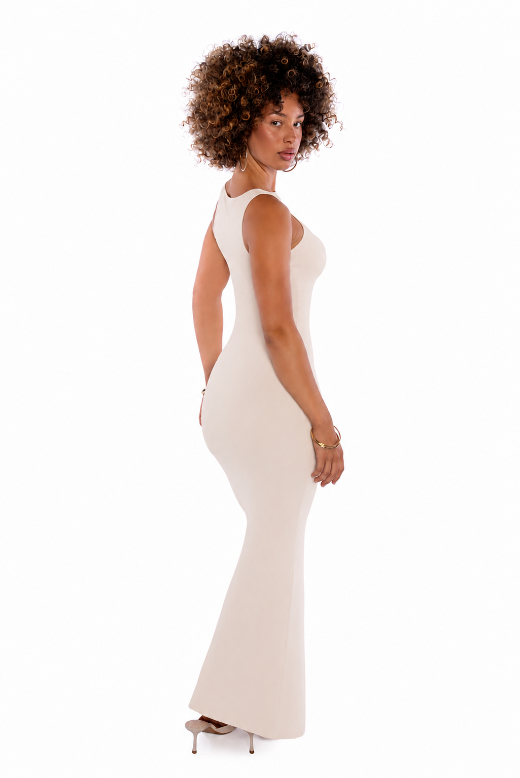AMÉLIE Maxi Dress in Vanilla Cream